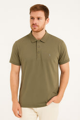 Men’s olive green Oversized polo Tee